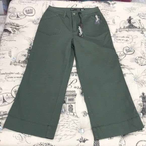 SUPPLIES BY UNION BAY Kylee Twill Cropped Wide Leg - Picture 4 of 8